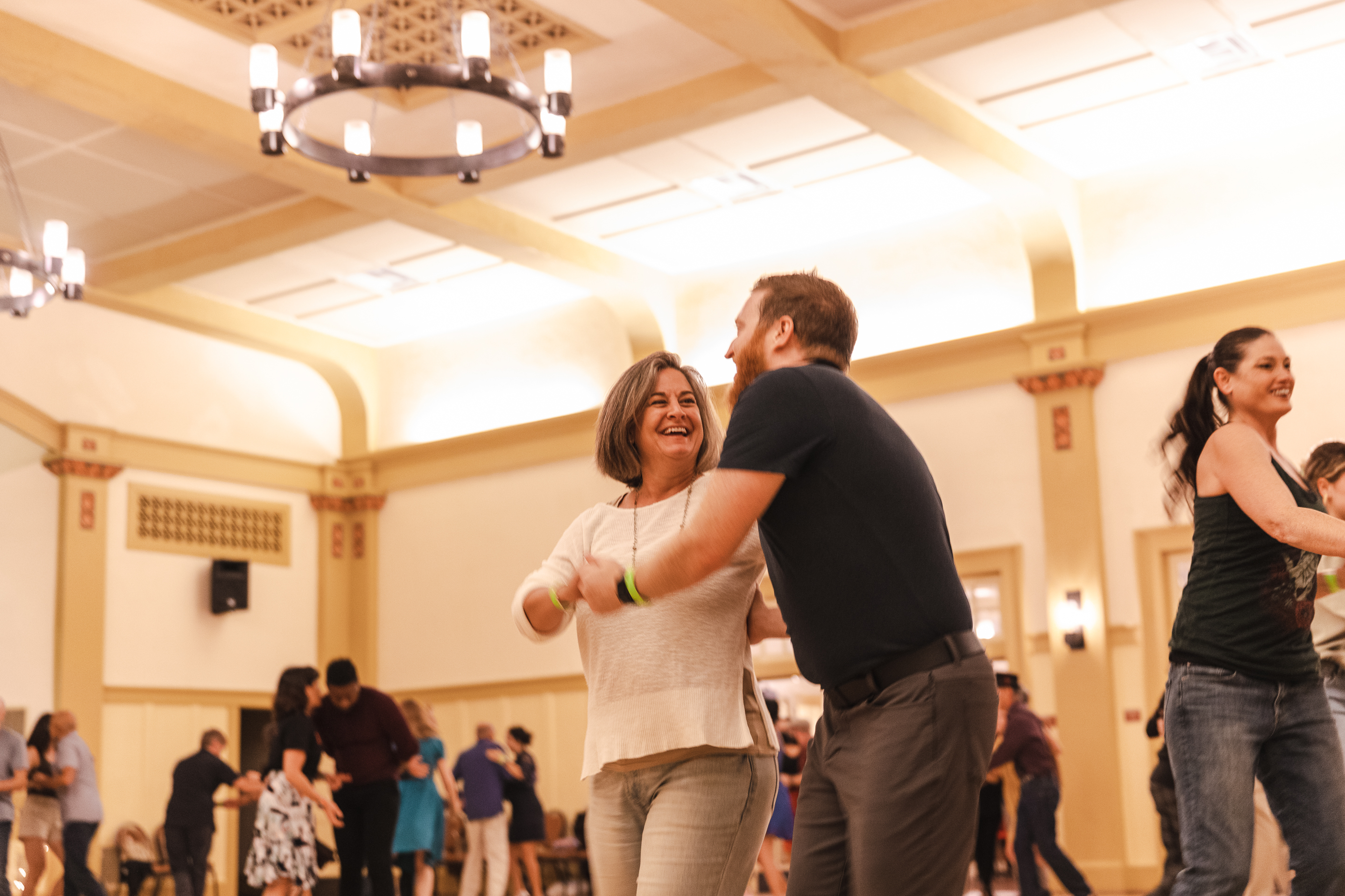 Couple dancing in the Carrillo Recreation Center 