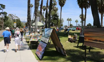 Community members attend the Santa Barbara Arts & Crafts Show along Cabrillo Boulevard