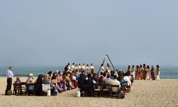Wedding ceremony on East Beach