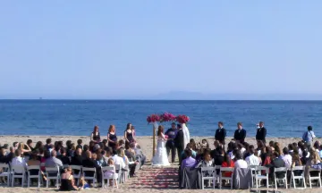 Wedding ceremony on East Beach