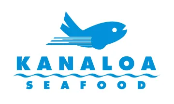Kanaloa Seafood logo with a blue fish