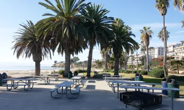 Picnic area at Leadbetter Beach
