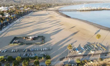 Aerial view of West Beach