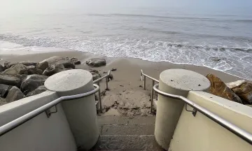 Thousand Steps stairs leading into the ocean