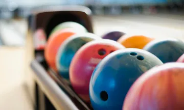 Assortment of bowling balls