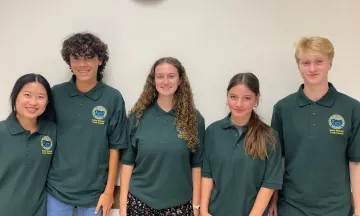 Members of Santa Barbara Youth Council wearing SBYC shirts
