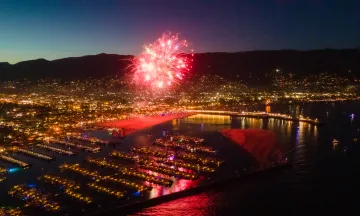 Fireworks over West Beach