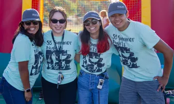 Teens at Sumer Nights program gather for a photo