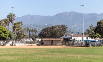 Cabrillo Ball Park softball field with mountain view in background