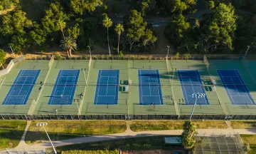 Pershing Park Tennis Courts aerial view