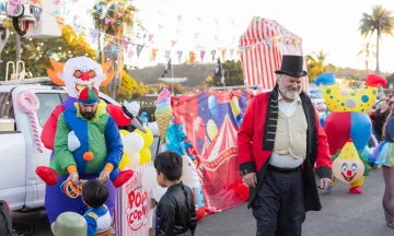 Park Rangers dressed in their carnival costumes at their Trunk or Treat booth
