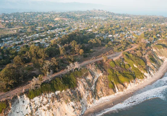 An aerial view of Douglas Family Preserve