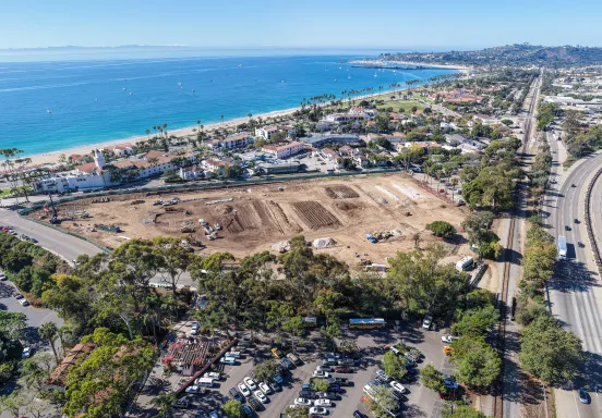 Aerial view of Dwight Murphy Field under construction