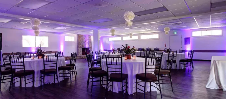 MacKenzie center interior with purple lights