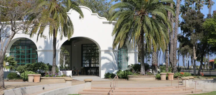 Lawn and steps leading to Carousel House