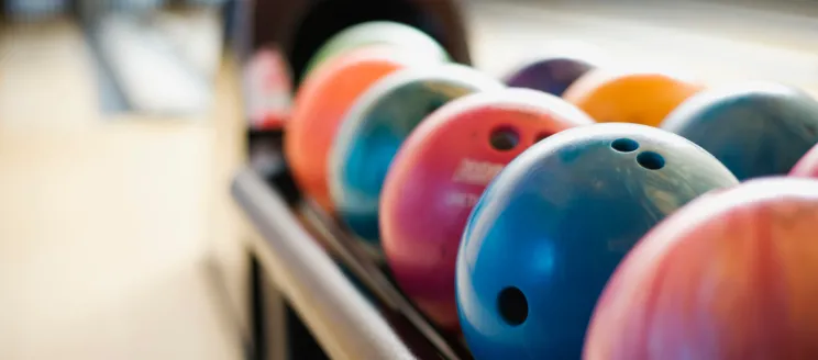 Assortment of bowling balls