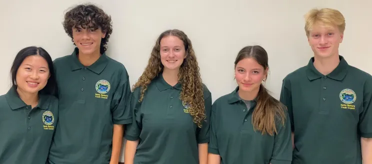 Members of Santa Barbara Youth Council wearing SBYC shirts