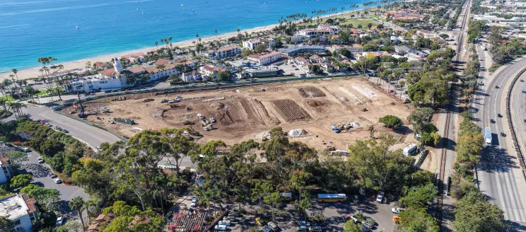 Aerial view of Dwight Murphy Field under construction
