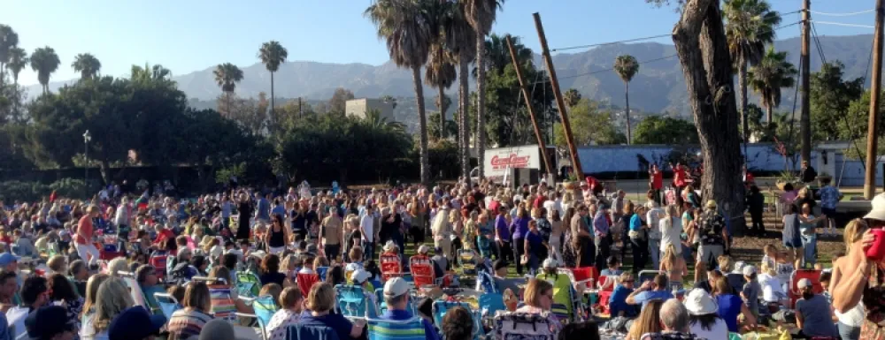 Community members attend Concerts in the Park