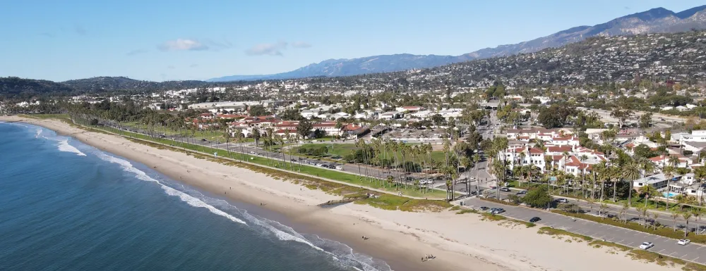 Aerial view of East Beach