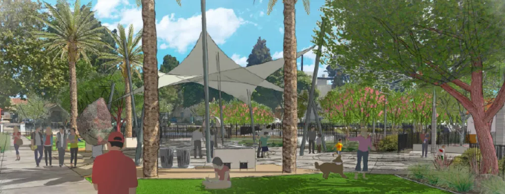 Artistic rendering of the Ortega Park Renewal Project