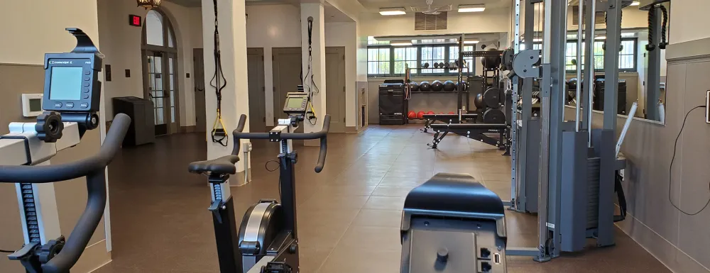 Fitness equipment at Cabrillo Pavilion