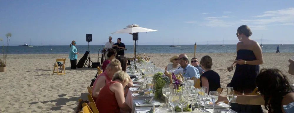 Wedding celebration at the Calle Puerto Vallarta site on East Beach
