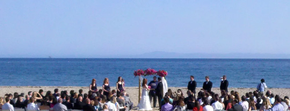 Wedding ceremony on East Beach