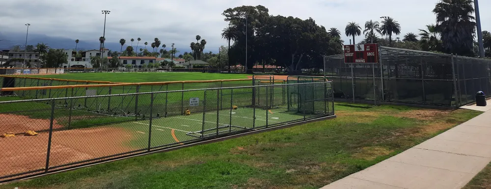 Baseball/softball field at Pershing Park