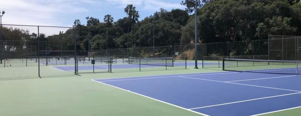 Tennis courts at Pershing Park