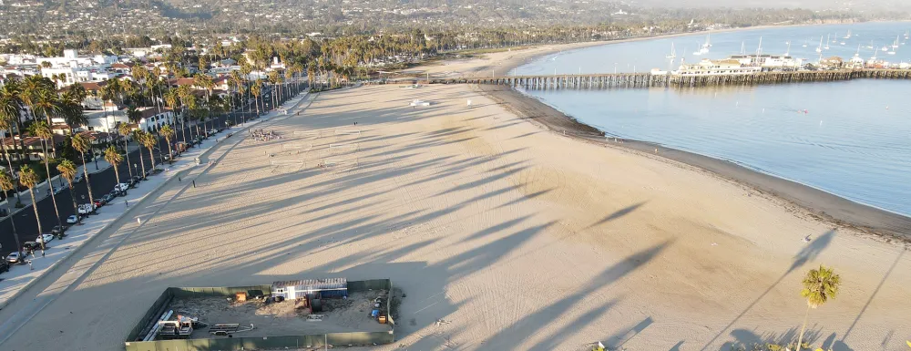 Aerial view of West Beach