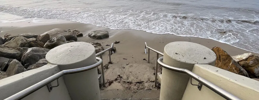 Thousand Steps stairs leading into the ocean