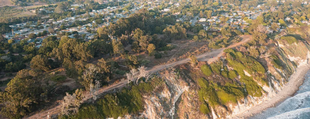 An aerial view of Douglas Family Preserve