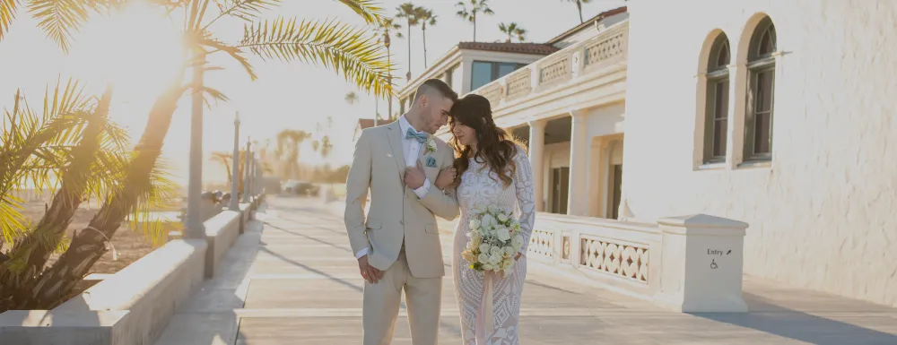 Wedding outside of Cabrillo Pavilion
