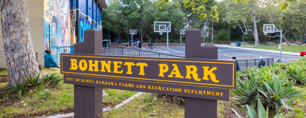 Bohnett Park Sign at entrance