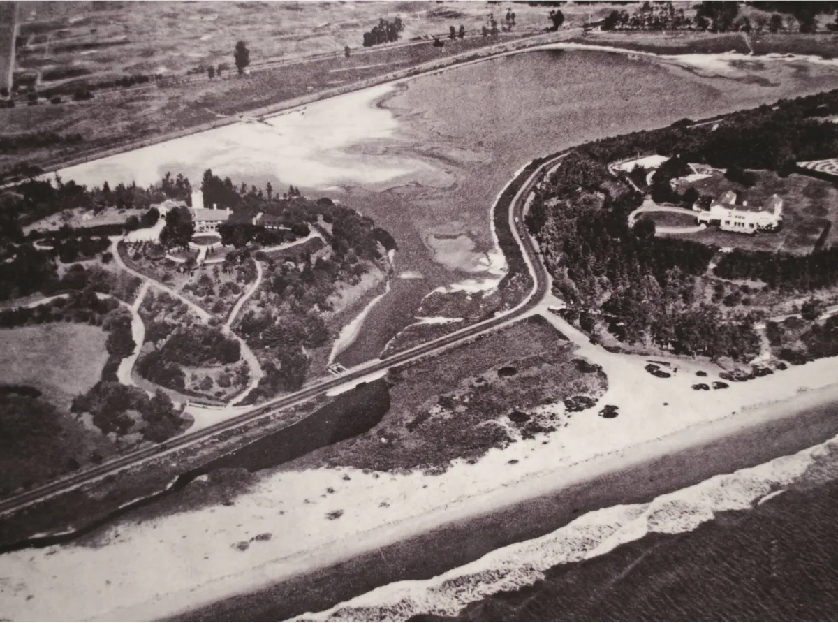 Historic aerial view of the Andrée Clark Bird Refuge