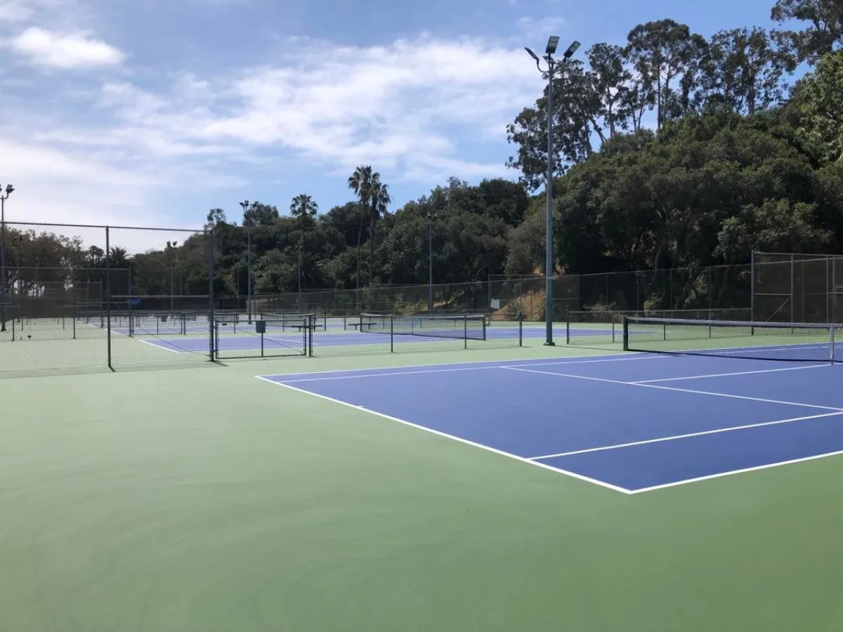 Tennis courts at Pershing Park