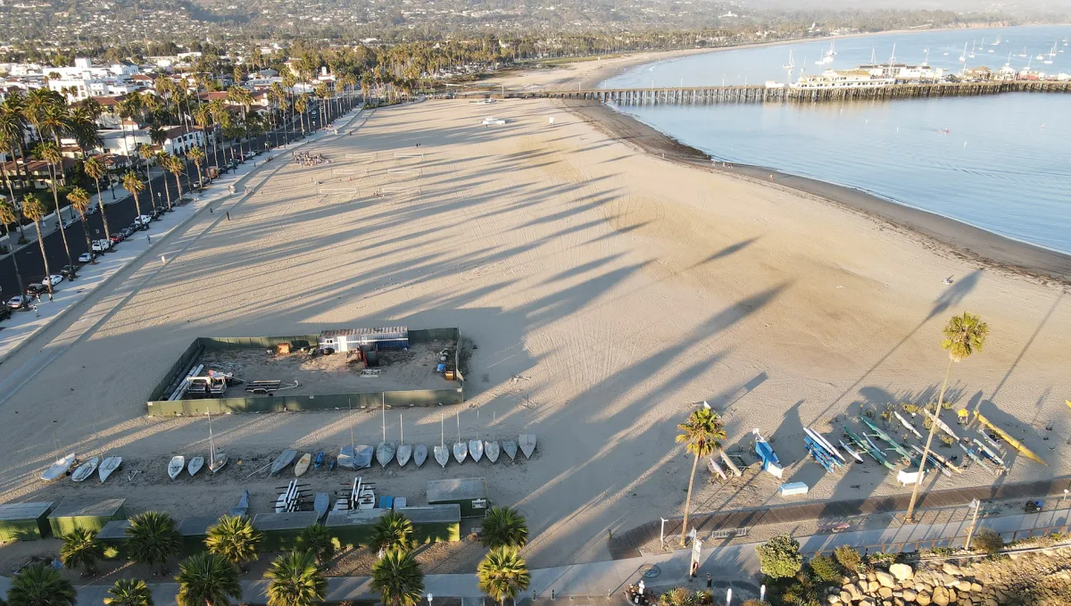 Aerial view of West Beach