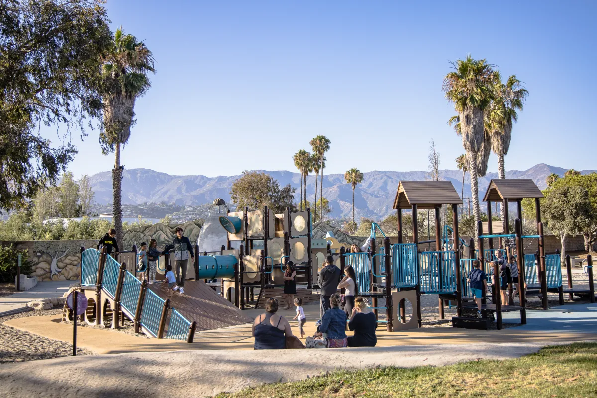 Families enjoy Shipwreck Playground at Chase Palm Park