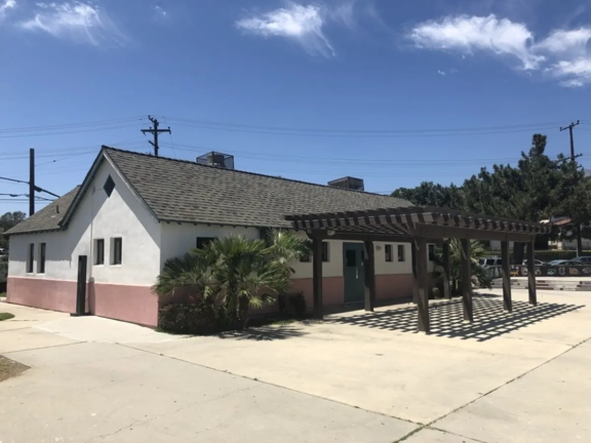 Exterior of Ortega Welcome house is pictured on a clear and sunny day