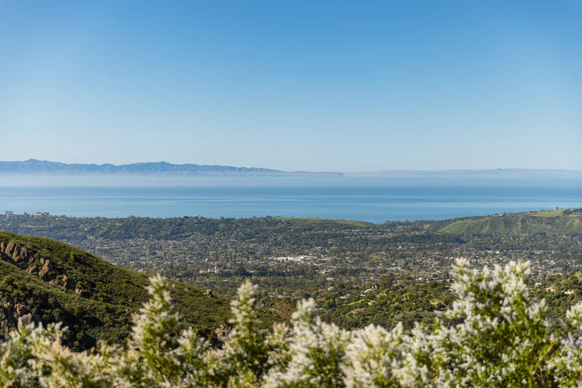 View of Santa Barbara from the top of Tunnel Trail