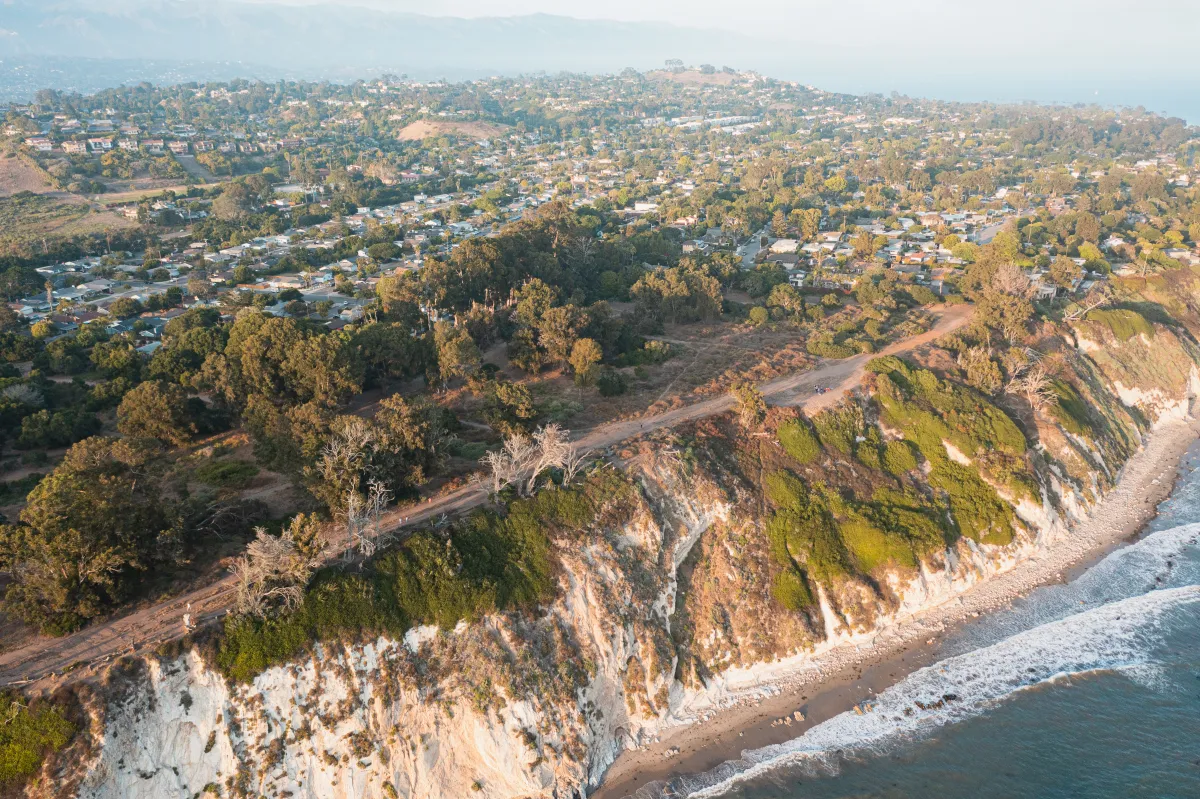 An aerial view of Douglas Family Preserve