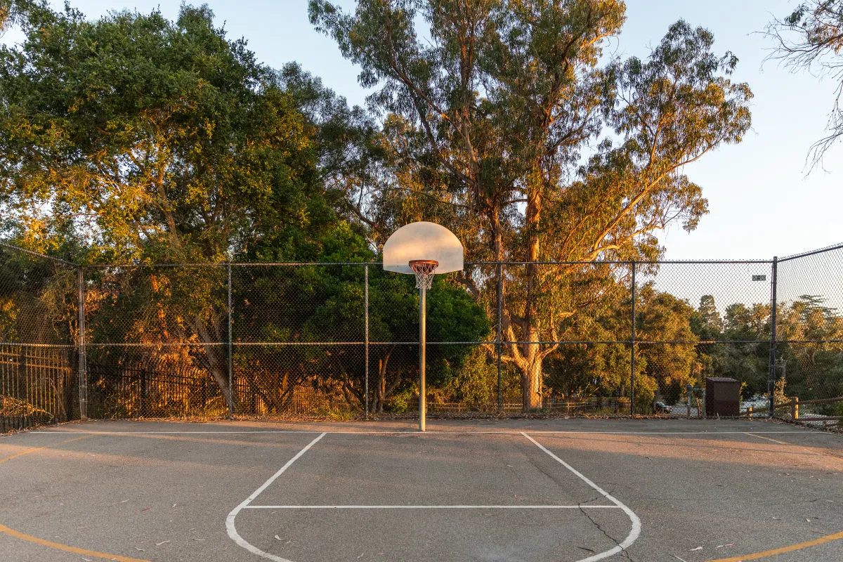 Half court basketball court at Escondido park