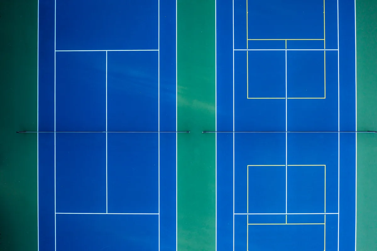 Oak Park Tennis Courts overhead view