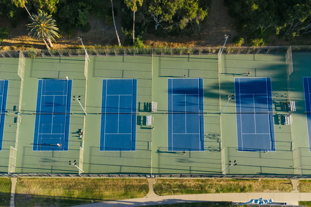 Pershing Park Tennis Courts aerial view