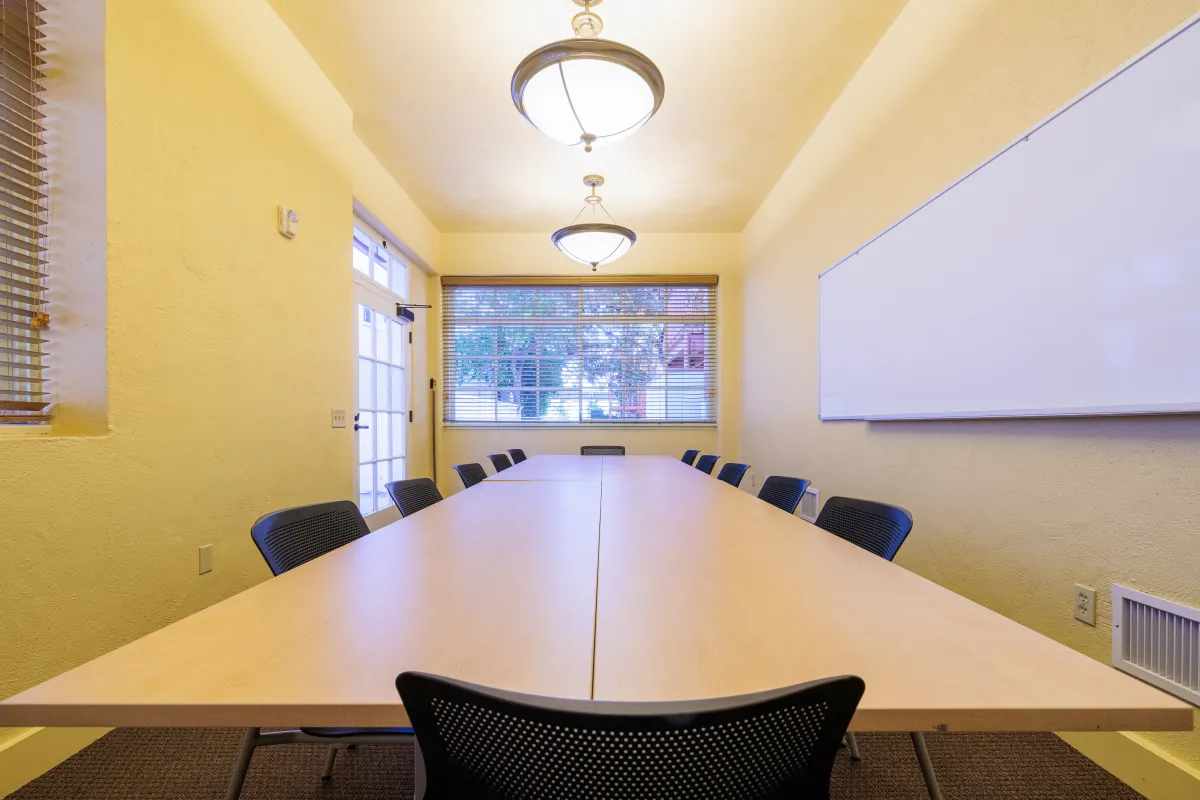 Carrillo Recreation Center Conference Room close up of table