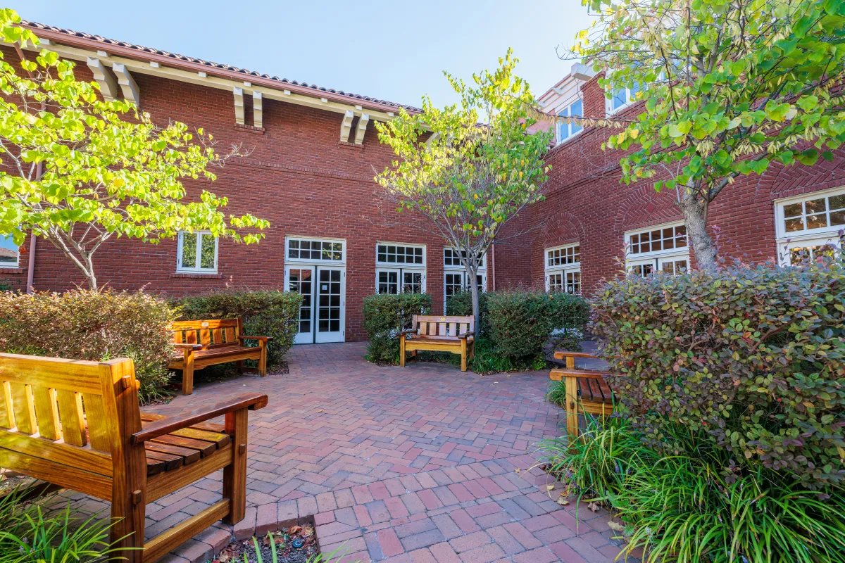 Carrillo Recreation Center front courtyard