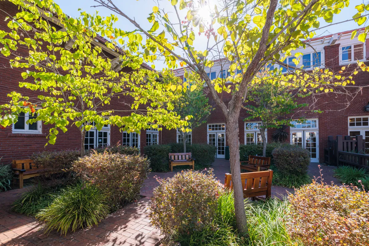 Carrillo Recreation Center front courtyard