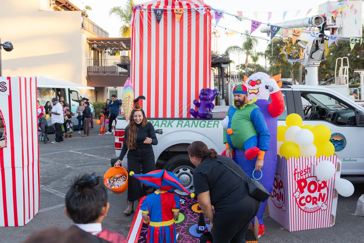 Park Rangers carnival themed trunk or treat booth