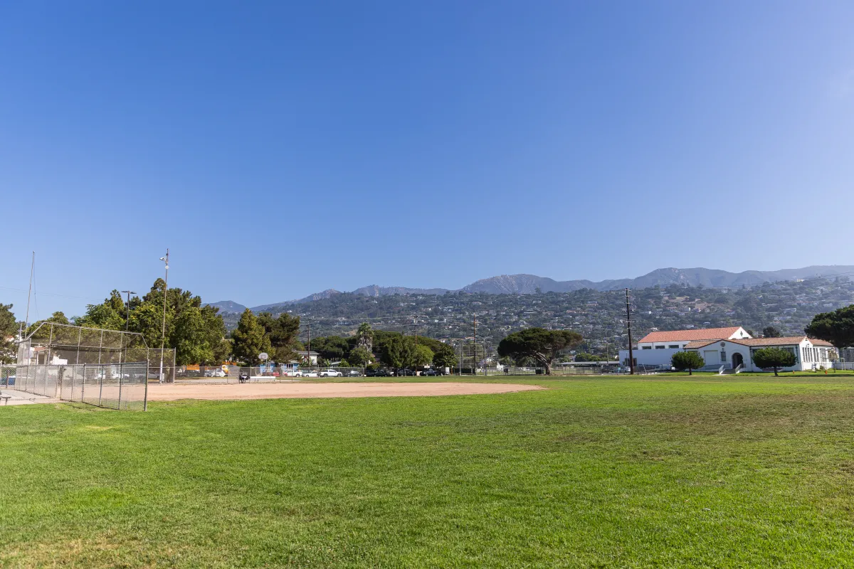 Ortega Park ball field with mountains in the background
